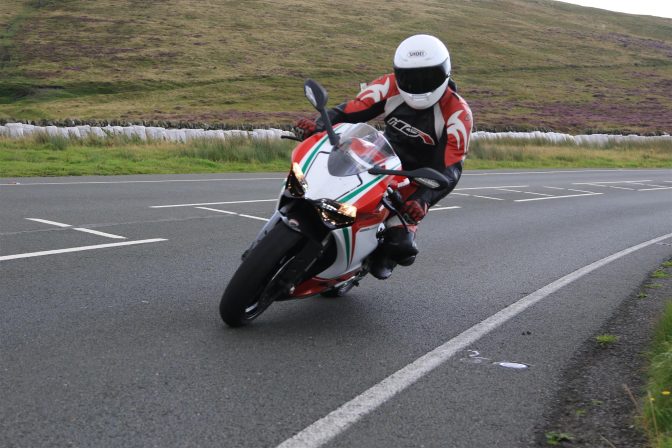 The Panigale on the road