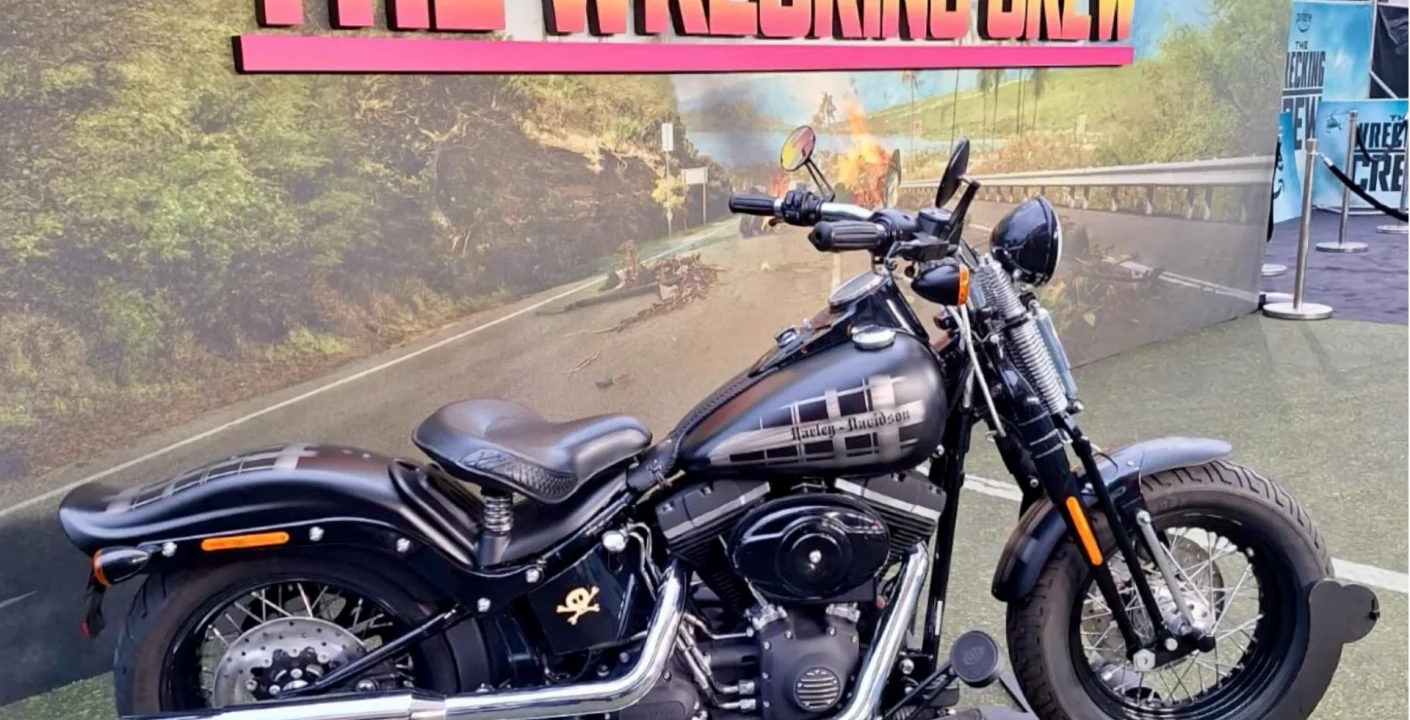 Harley Cross Bones at the Leicester Square UK premier of The Wrecking Crew movie.